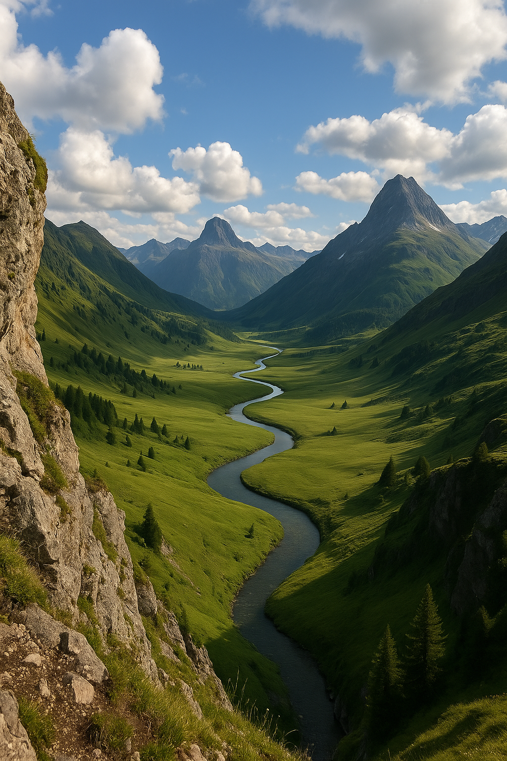 image of a mountain valley